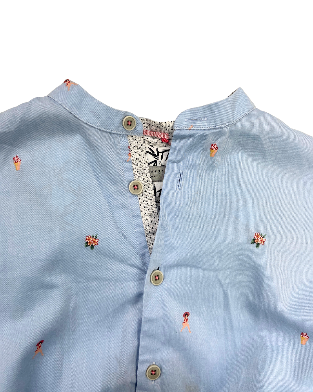 Ted Baker Blue Embroidered Shirt