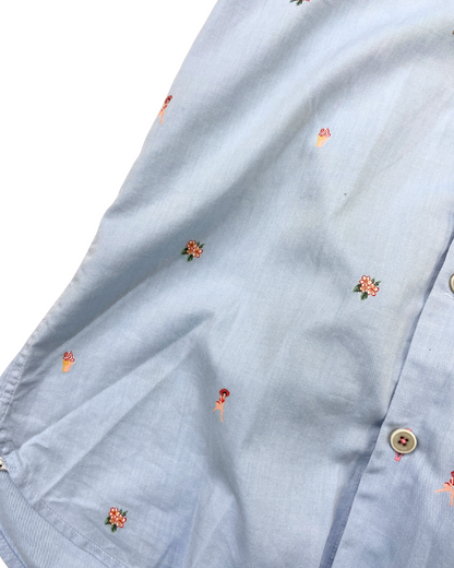 Ted Baker Blue Embroidered Shirt