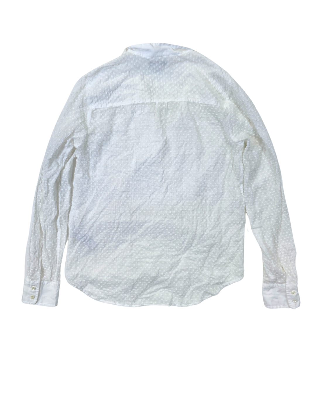 J. Crew White Spot Blouse