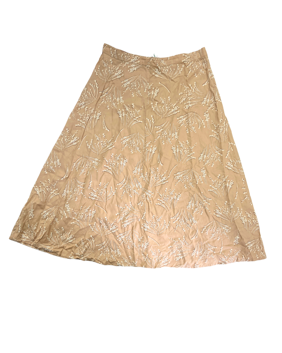 People Tree Tan Floral Midi Skirt