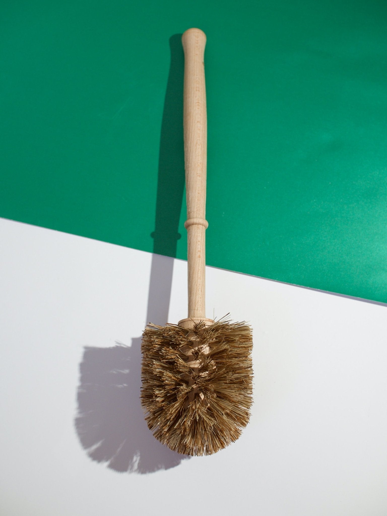 natural bristle plastic-free toilet brush small