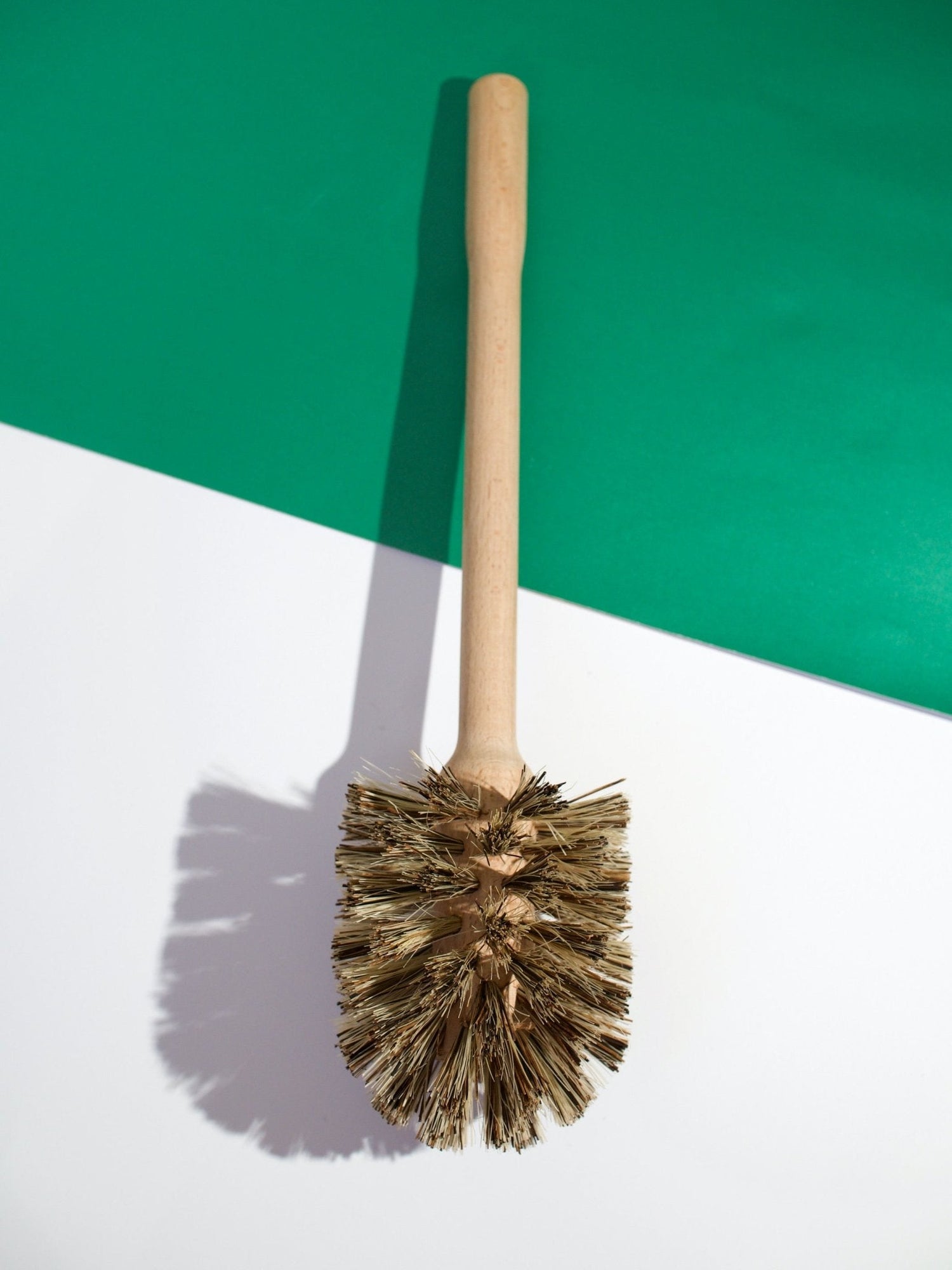 natural bristle plastic-free toilet brush large