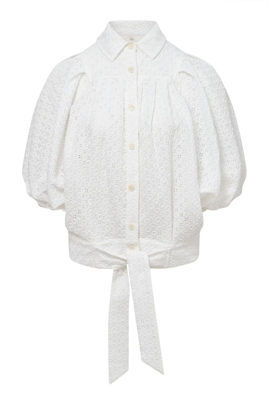MAGIC - Organic Cotton Broderie Off White Blouse
