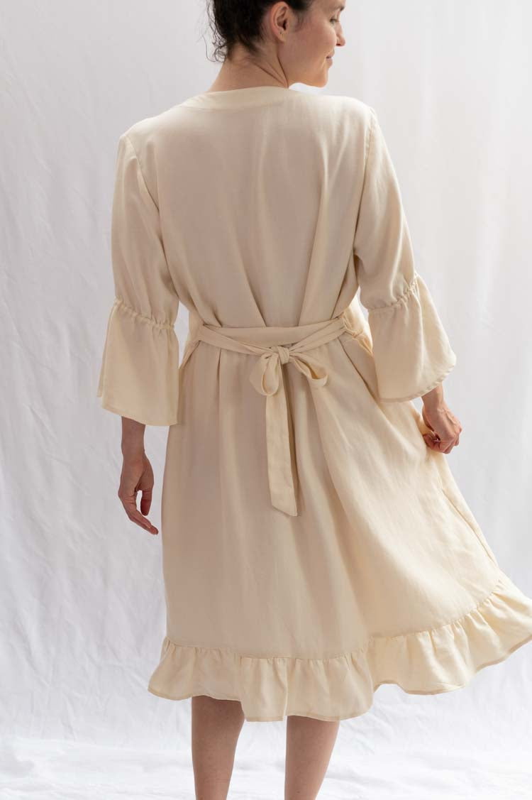 fair fashion dress - sustainable fabrics, beige