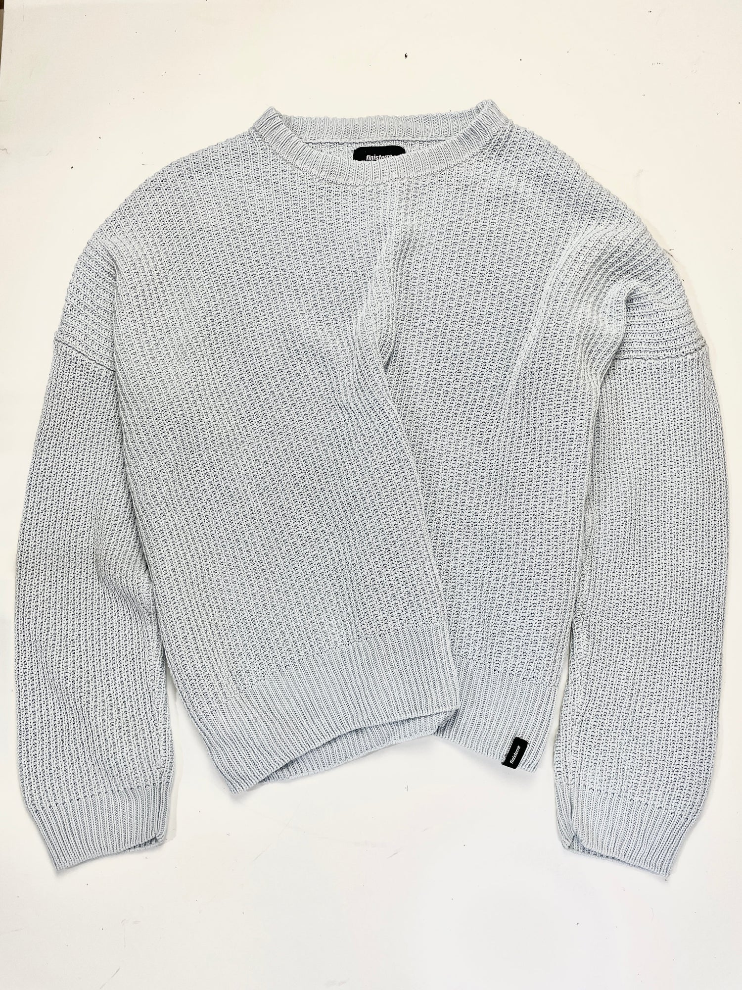 second hand Finisterre Blue Cable Knit Sweater 15 OWNI