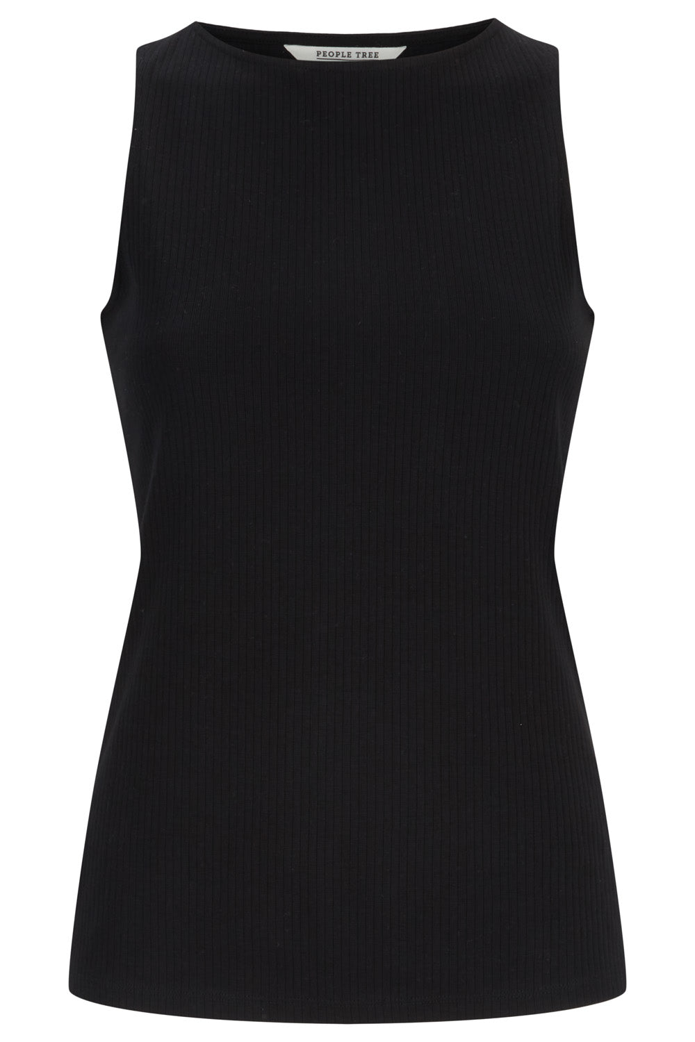 Lyana Ribbed Vest in Black