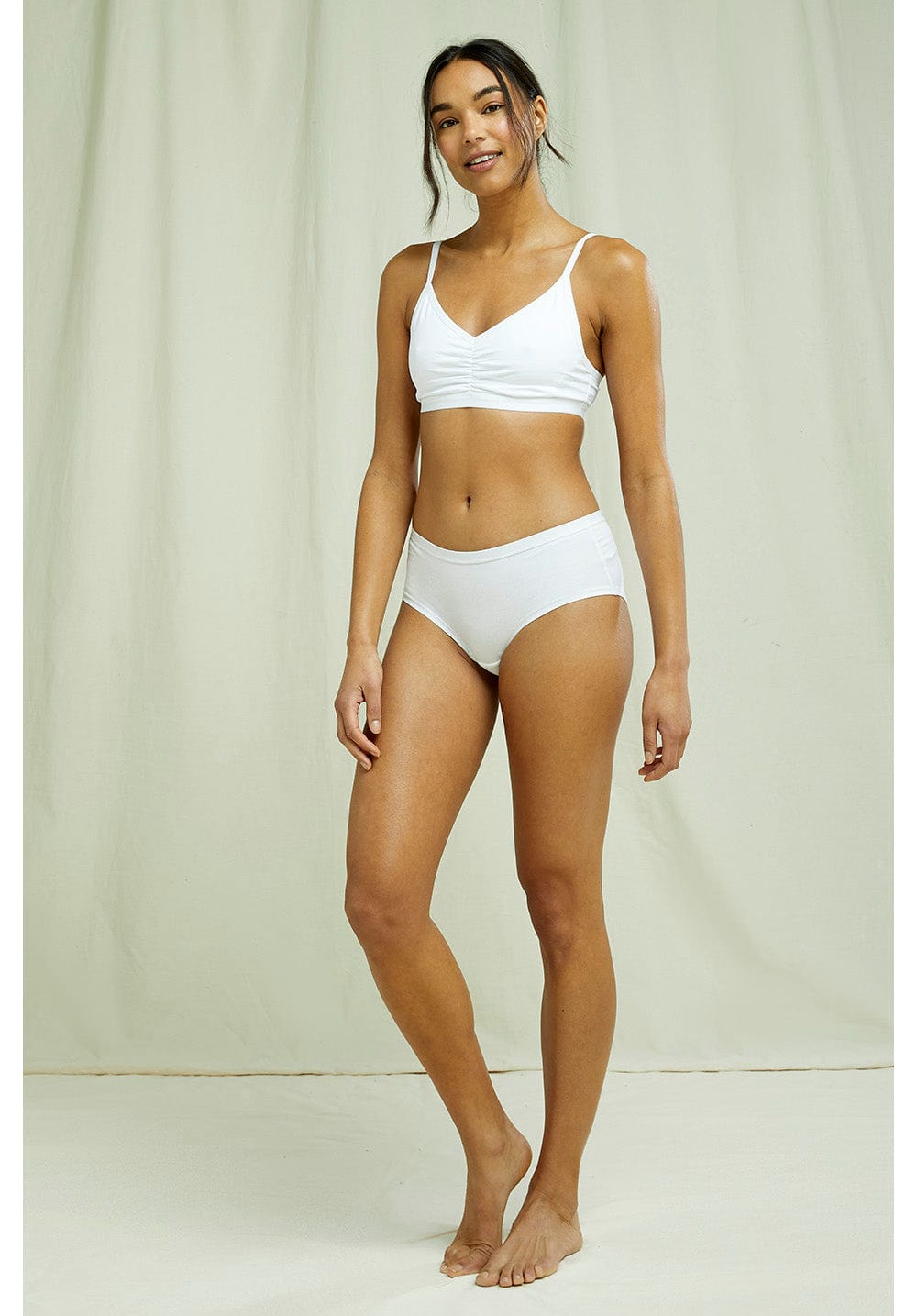Ethically made White Organic Cotton Underwear Low Rise Shorts from People  Tree At Sancho's, the home of sustainable fashion in Exeter, Devon, UK.