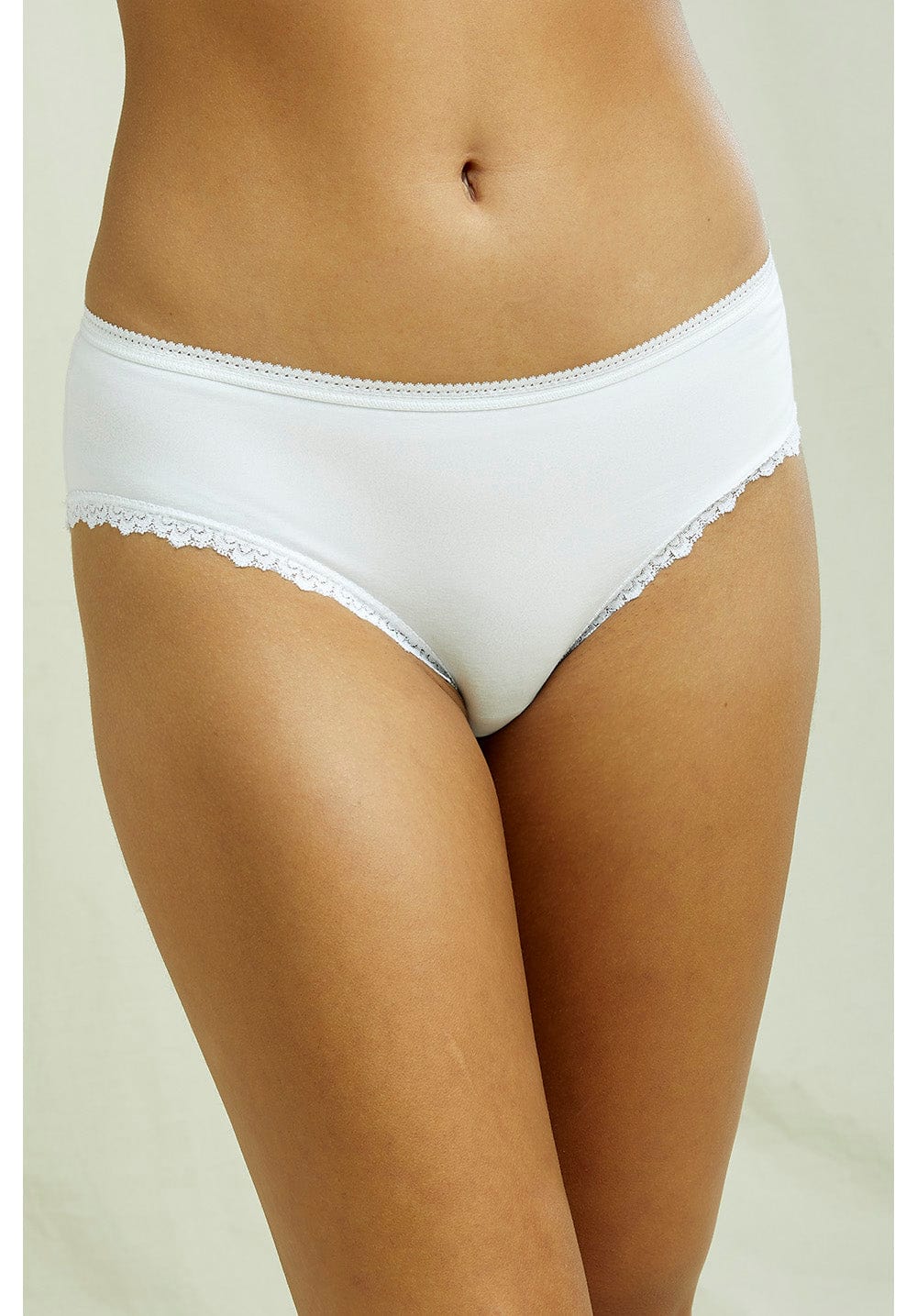 People Tree Underwear White Lace Hipster