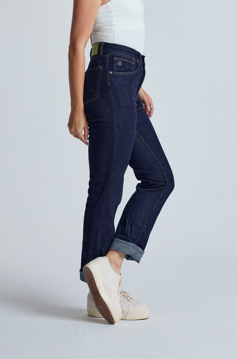 Rinse Indigo Lucille Tapered Jeans - GOTS Certified Organic Cotton And Hemp