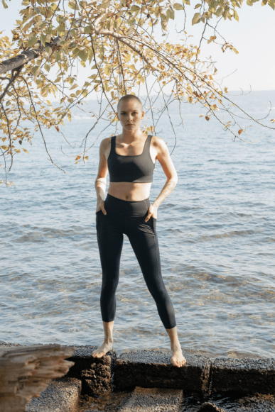 Girlfriend Collective Activewear Girlfriend High Rise Pocket Leggings in Black