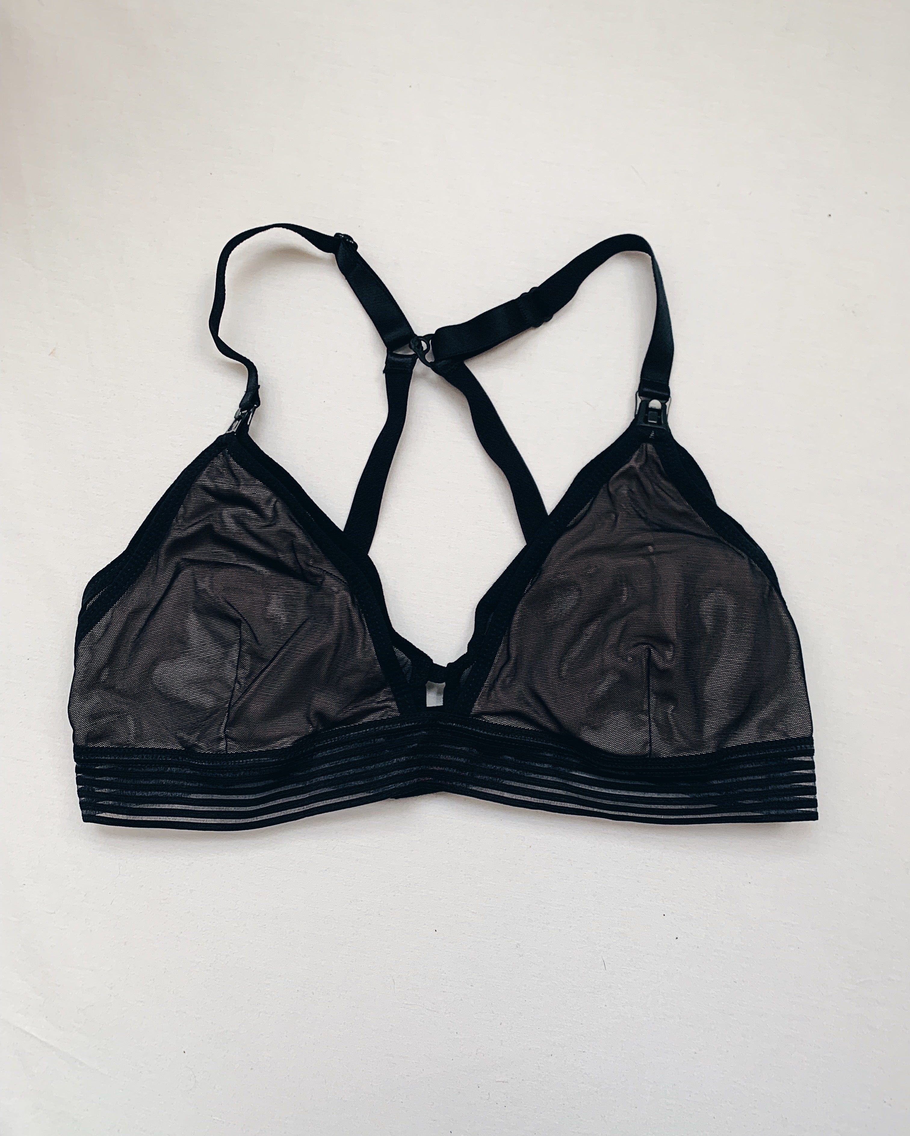 Pantys Bra Pantys Absorbent Nursing Bralette in Black
