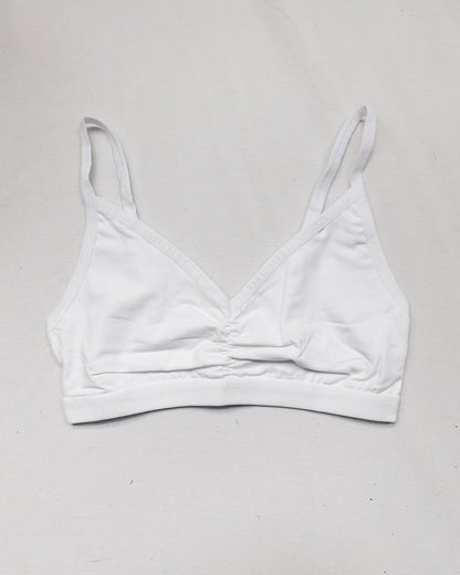 Organic Cotton White Soft Bra Top from People Tree at Sancho's, the home of  sustainable fashion in Exeter, Devon, UK.