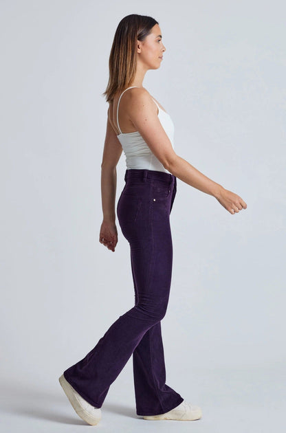 Aubergine Baby Mavis High Waisted Skinny Flared Jeans - GOTS Certified Organic Cotton and Elastane