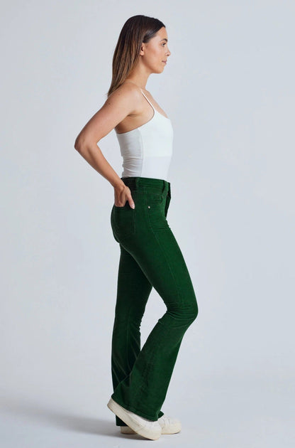 Winter Green Mavis High Waisted Skinny flared Jeans -  GOTS Certified Organic Cotton and Elastane