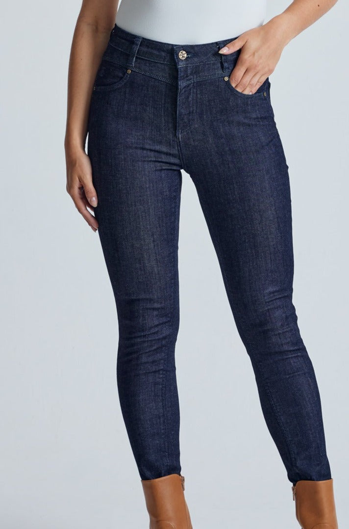 Deep Sea Nina High Waisted Skinny Jeans - GOTS Certified Organic Cotton and Recycled Polyester