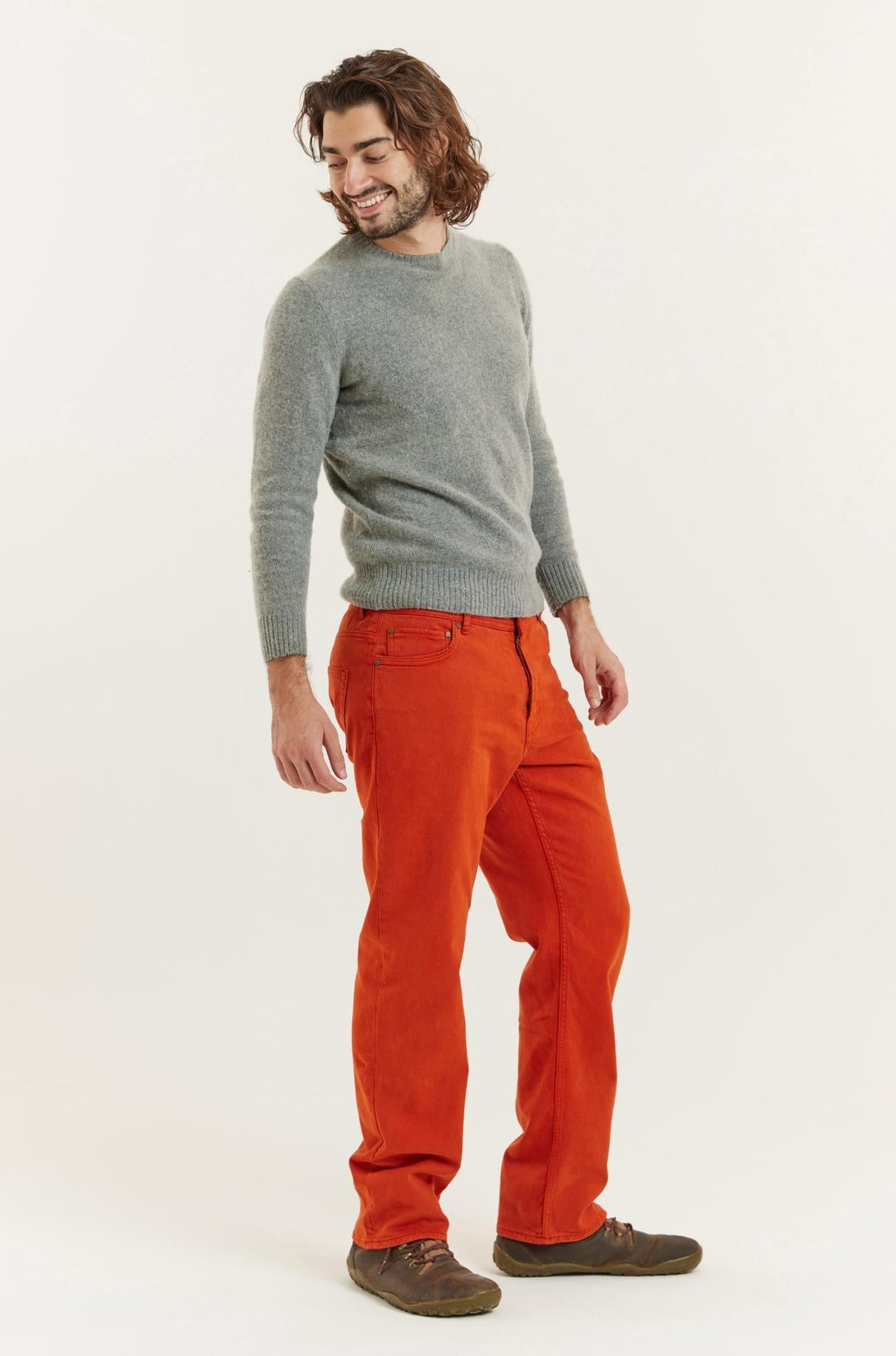 Burnt Orange Recycled Wood Twill Satch Classic American Jeans