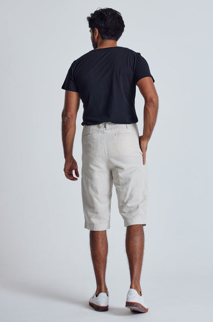 Natural The Bird Regular Fit Shorts - GOTS Certified Organic Cotton and Linen
