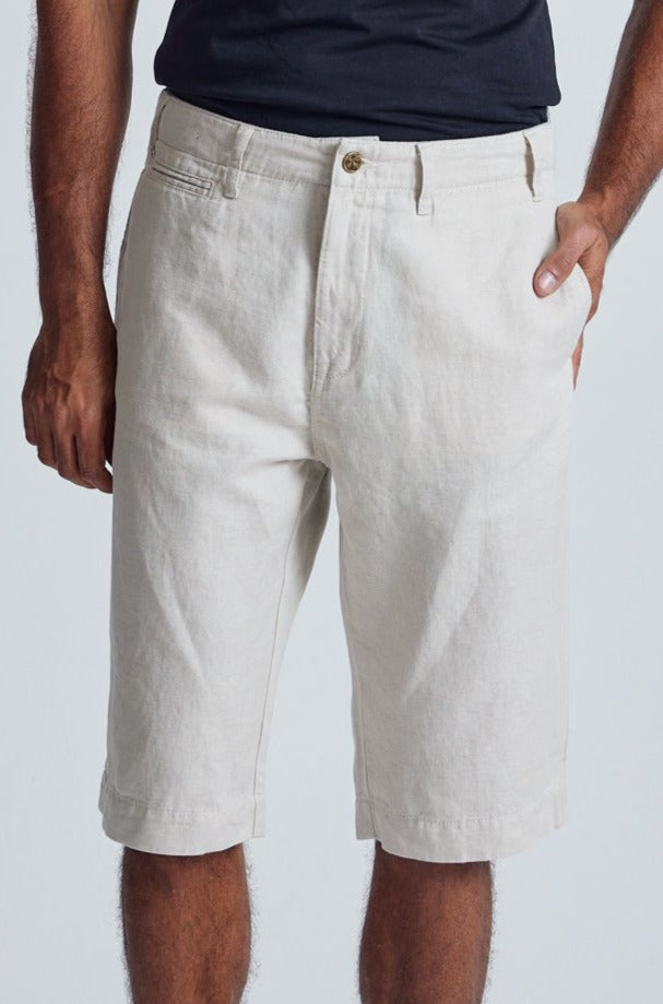 Natural The Bird Regular Fit Shorts - GOTS Certified Organic Cotton and Linen