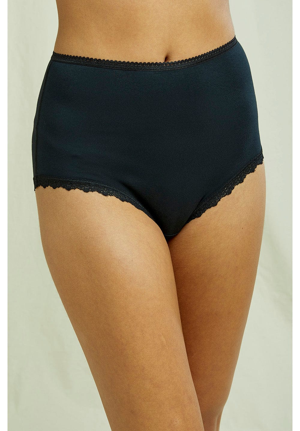 People Tree Underwear High Waist Briefs in Black